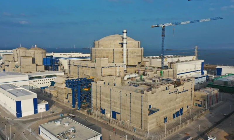 图为中国能建华东院承担常规岛设计、安徽电建二公司参建的“华龙一号”，是我国自主研发的第三代压水堆核电站。