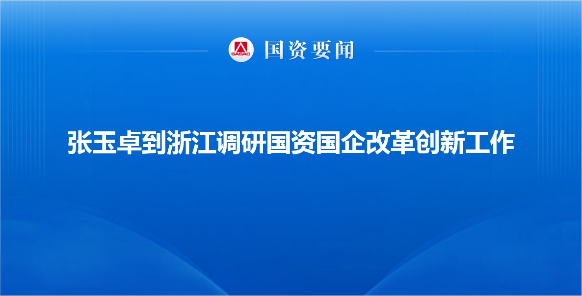 张玉卓到浙江调研国资国企改革创新工作强调 强化自主创新协...