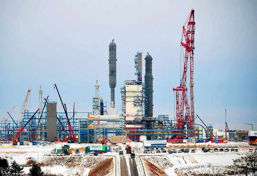 中国能建参建俄罗斯最大天然气加工厂首列生产线投产-国资论坛
