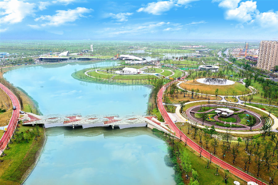 中国建筑打造的上海最大海绵公园开园试运行-国资论坛
