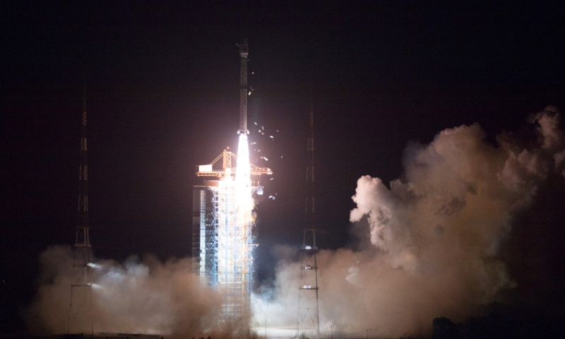 5月9日2时28分，我国在太原卫星发射中心用长征四号丙运载火箭成功发射高分五号卫星。（新华社记者 金立旺 摄）